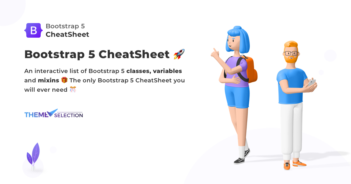 Bootstrap 5 CheatSheet By ThemeSelection